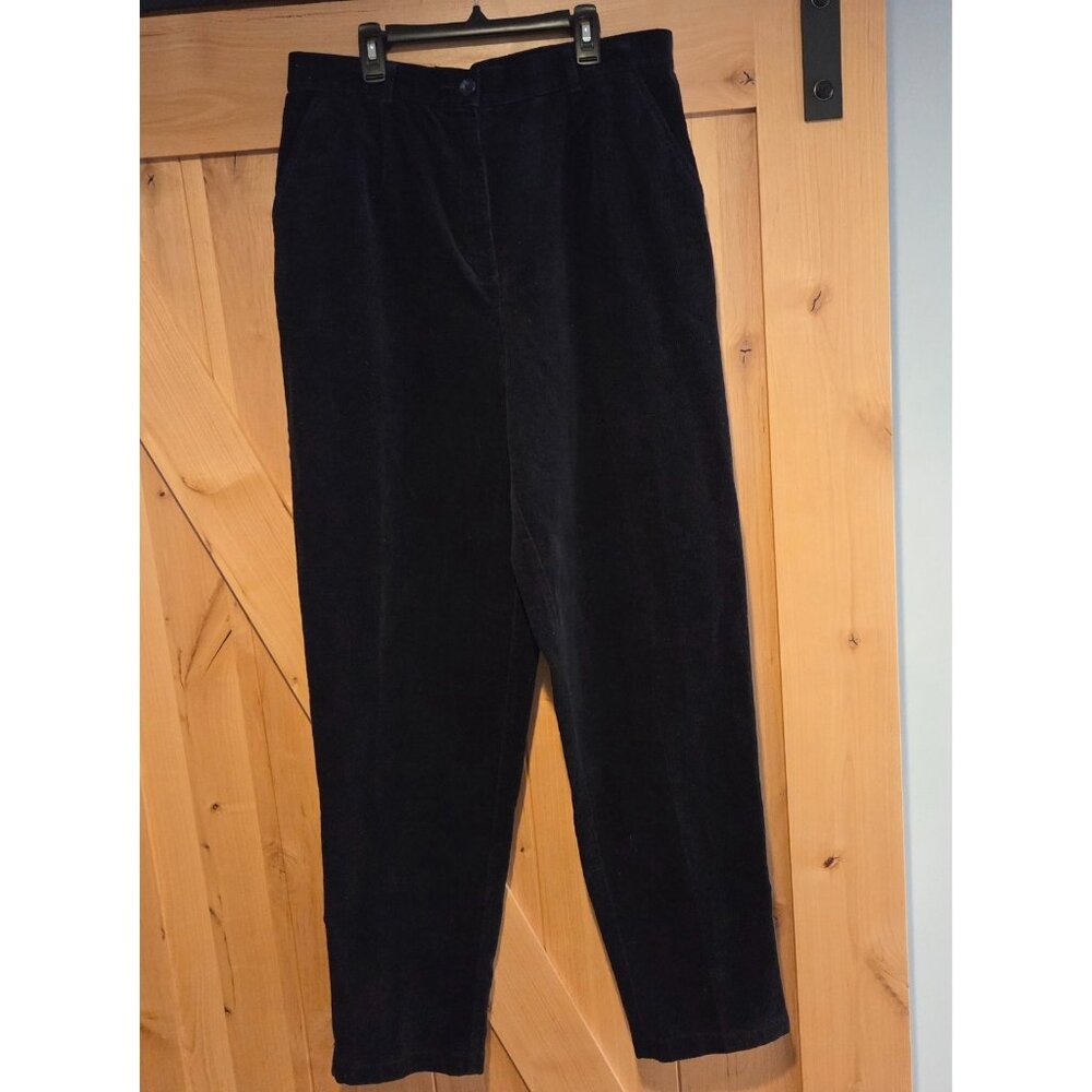 New! LL Bean Blue Corduroy Pants Womens Sz 14 Tall Original Fit Straight 229656